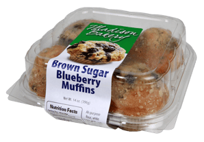 Blueberry muffins c-wrap label