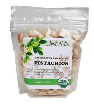 Pistachio pouch bag label