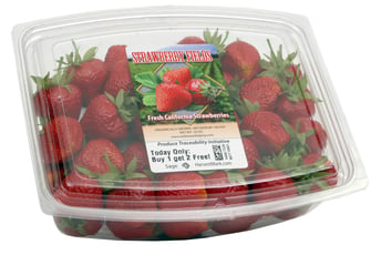 Strawberry Fields Labeled Container